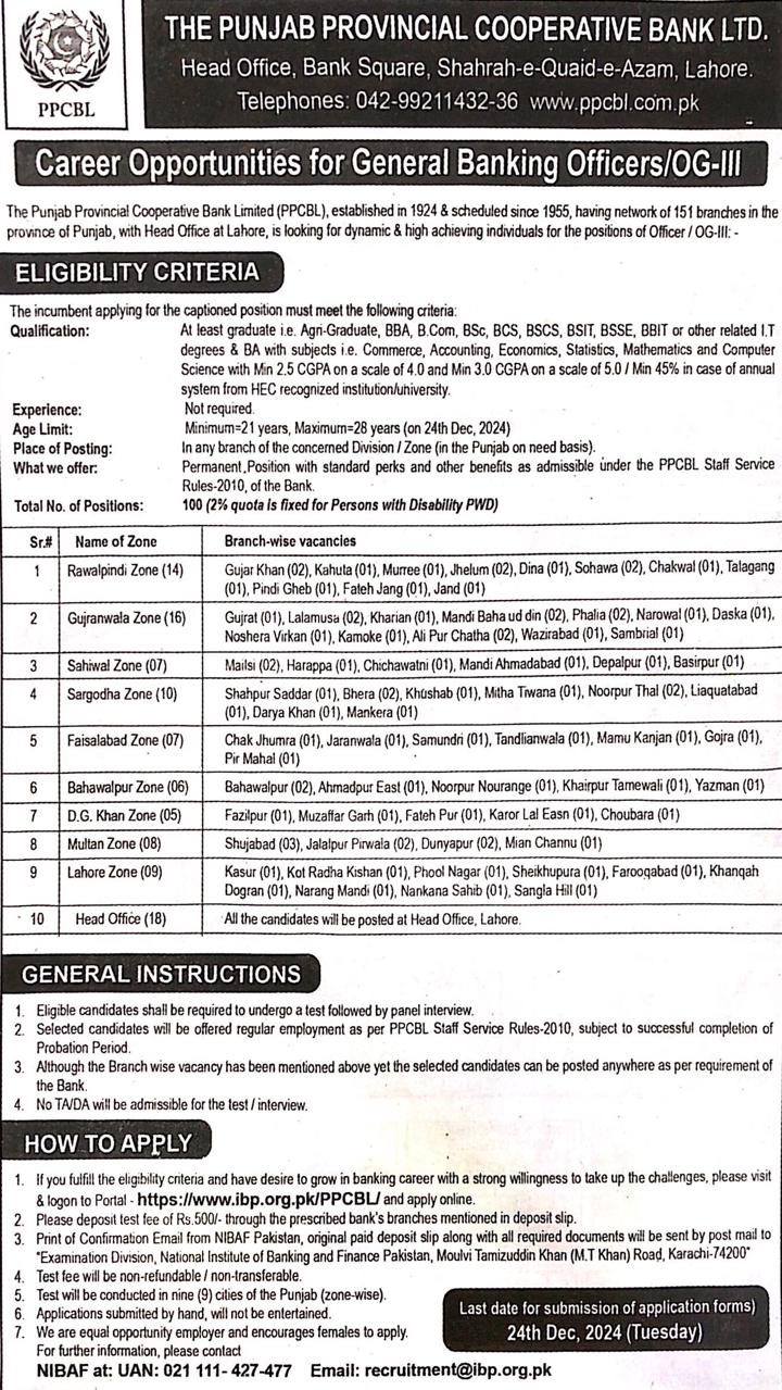 General Banking Officers 